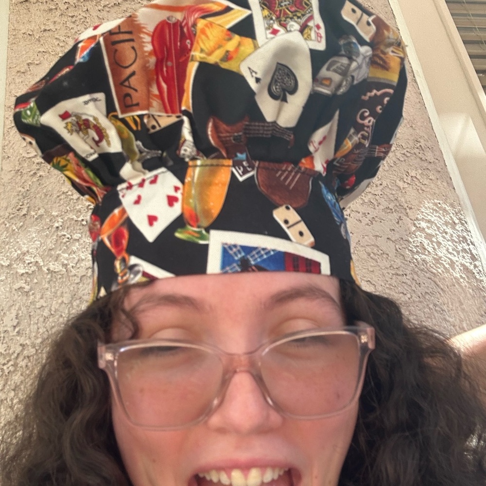 Colorful Playing Cards Patterned Women's Hat